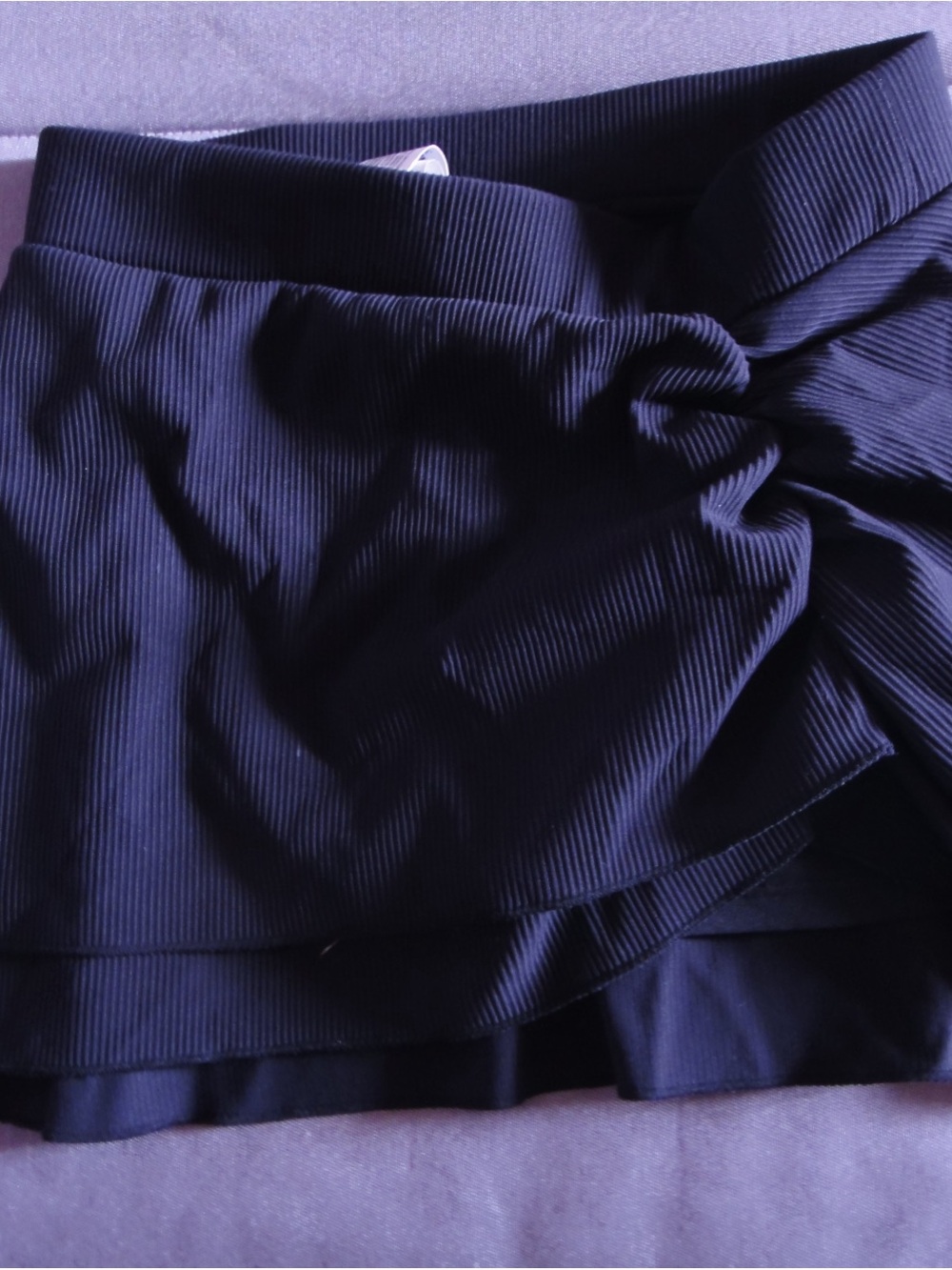 Forever 21 Navy Mini Skirt with Side Knot Detail